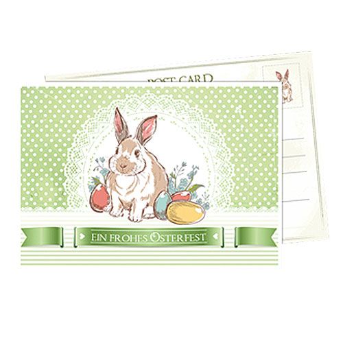 Floristik24 Cartão postal cartão de Páscoa 14,8 cm x 10,5 cm 6 unidades