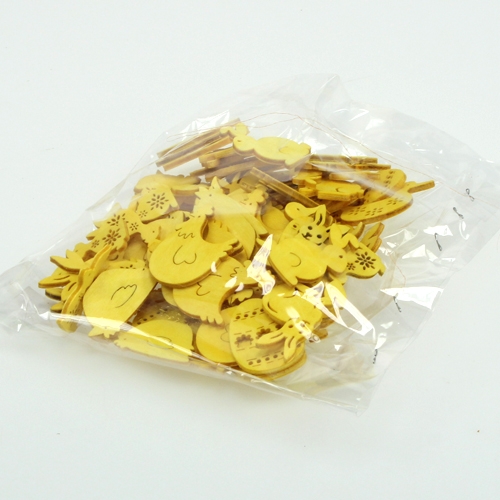 Floristik24 Variedade de madeira com motivos de Páscoa 2 cm - 4 cm 108 unidades