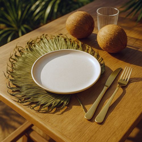 Itens Folhas de palmeira secas decoração Saribus verde 45cm 5 peças