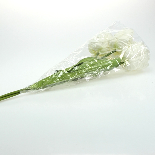 Floristik24 Tulipas decorativas brancas 73 cm 3 unidades