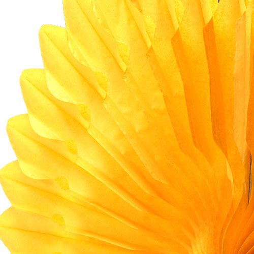 Floristik24 Papel de favo de mel de cabide de decoração de flores amarelo Ø40cm 4 unidades