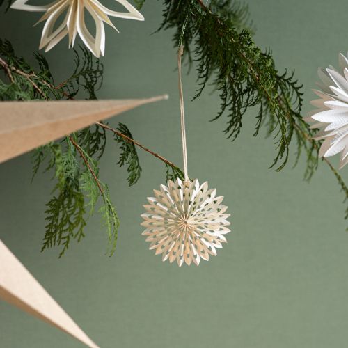 Itens Estrela de papel estrela branca para pendurar decoração de árvore Ø10cm 6 peças