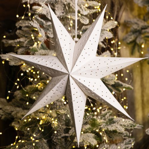 Itens Estrelas de papel para iluminar decorações natalinas festivas.