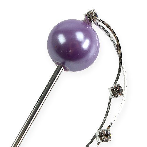Floristik24 Pino decorativo com pérola 11,5 cm 6 unidades