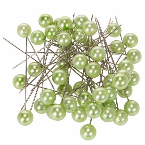 Alfinetes com cabeça de pérola, verde-maçã, Ø10mm, 60mm comprar | Floristik24.pt