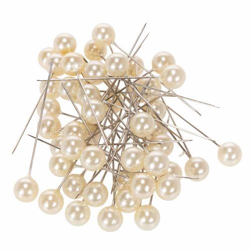 Alfinetes com cabeça de pérola, cor champanhe, Ø10mm, 60mm comprar | Floristik24.pt