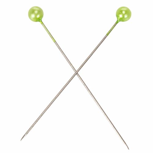 Alfinetes com cabeça de pérola Ø6mm 65mm verde maçã | Floristik24.pt