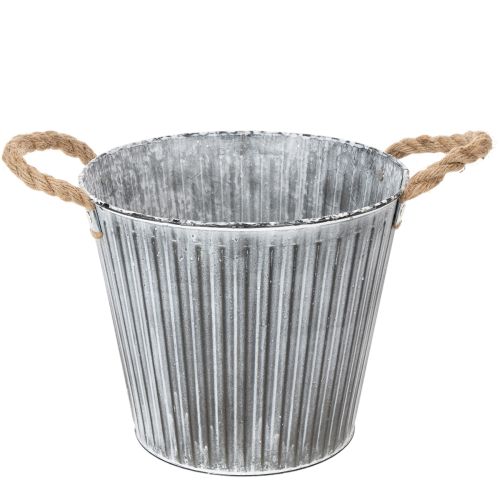 Itens Vaso de plantas, vaso decorativo com alças, vaso de metal para plantio Ø25,5cm