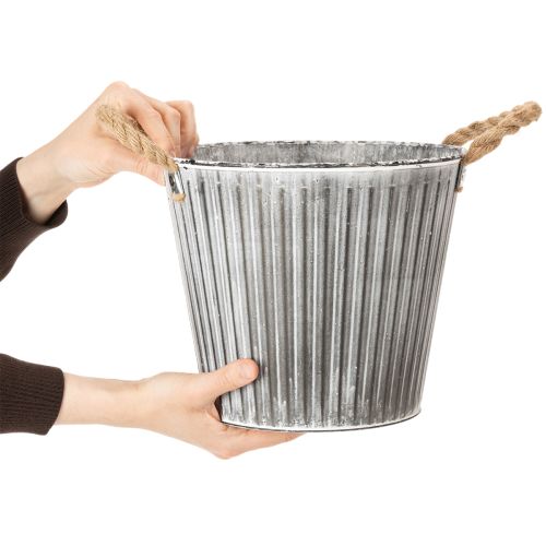 Itens Vaso de plantas, vaso decorativo com alças, vaso de metal para plantio Ø25,5cm