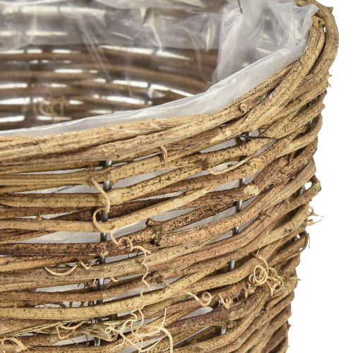 Itens Cesto para plantas em vaso de videira natural 20cmx17cmx14cm
