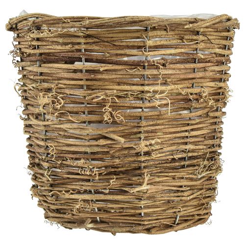 Itens Cesto para plantas em vaso de videira natural 20cmx17cmx14cm