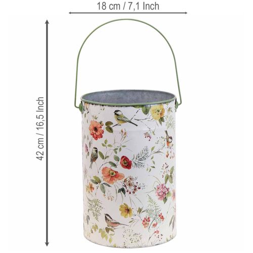 Itens Conjunto de 3 vasos decorativos vintage em metal para plantas, Ø18/15/12cm.