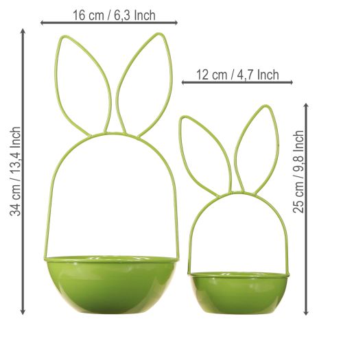 Floristik24 Vaso em forma de coelho para decoração de primavera e Páscoa, sala de estar, cozinha, jardim, 33 cm