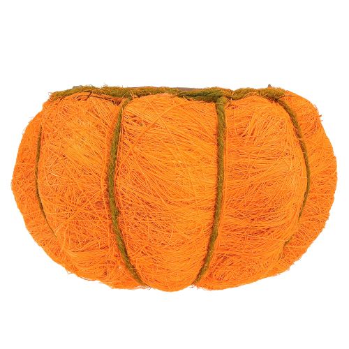 Itens Vaso para plantas decoração de abóbora sisal laranja / amarelo esverdeado Ø21cm Alt.12cm