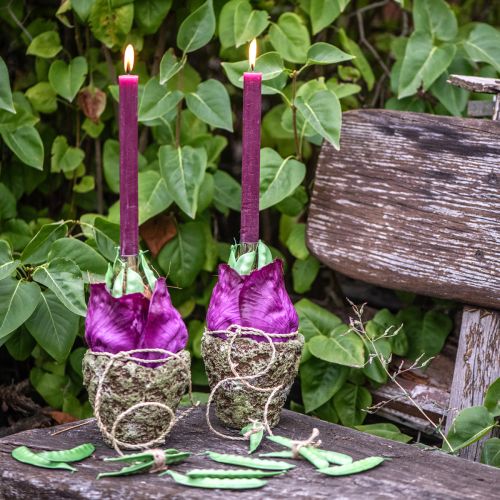 Itens Vaso para plantas rústico verde marrom Ø21cm Alt.19,5cm