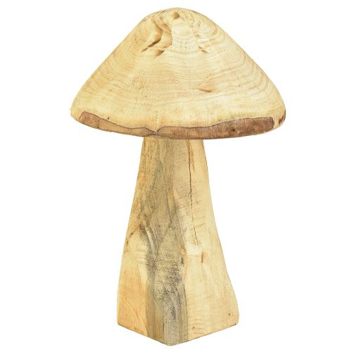 Floristik24 Cogumelo decorativo natural feito de madeira de olmo cogumelo de madeira 27cm
