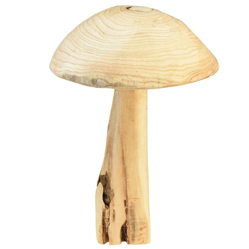 Floristik24 Escultura de cogumelo em madeira de olmo natural - Design rústico, 37 cm - Jardim elegante e decoração de interiores