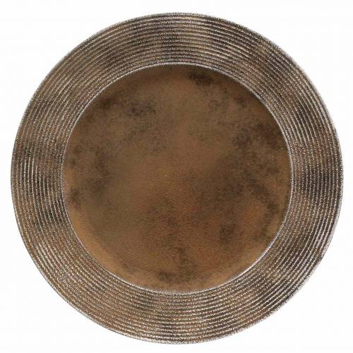 Floristik24 Prato decorativo de plástico com efeito ferrugem Ø33cm