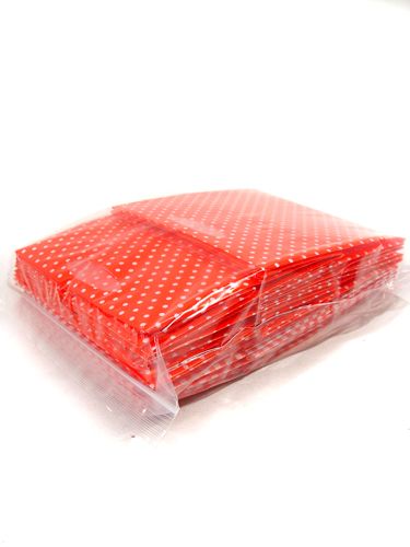 Floristik24 Saco de plástico 12x12cm 12pcs. vermelho