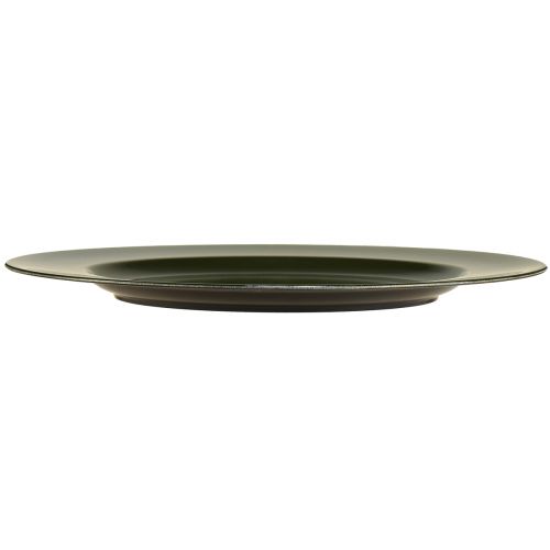 Itens Prato de plástico elegante verde escuro 28 cm 4 unidades
