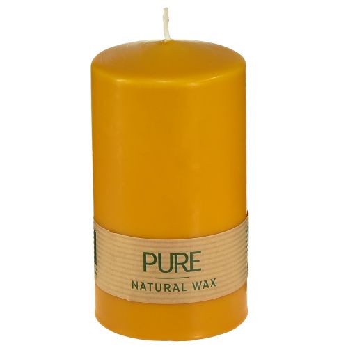 Vela pilar PURE amarelo mel Velas Wenzel 130/70mm