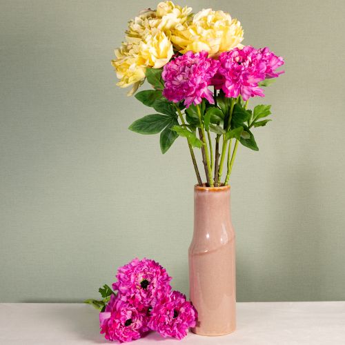 Itens Flor de ranúnculo artificial, réplica detalhada para decoração de sala de estar e escritório, 55 cm, 6 peças