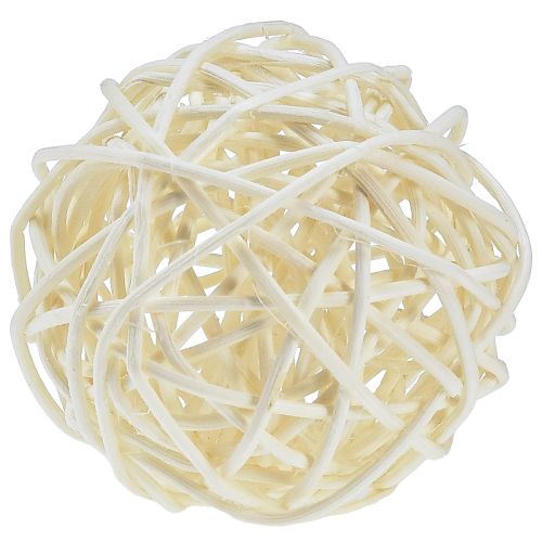 Bolas decorativas de mesa em rattan branqueado, rattan cor creme, Ø5cm, 24 peças comprar | Floristik24.pt