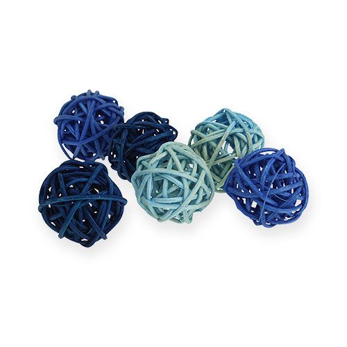 Floristik24 Bola de vime mistura de cores Ø2cm - 2,5cm 72 un