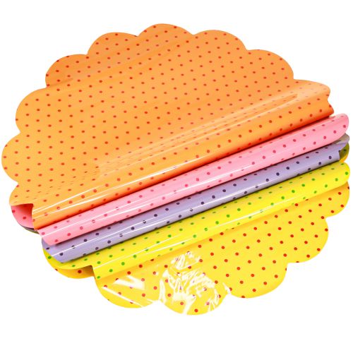 Floristik24 Punho florido Rondella Dots com bolinhas Ø54cm 100 peças