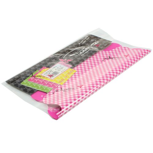 Floristik24 Punho Rondella Vichy Rosa Ø50cm 50pçs