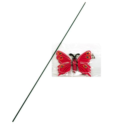 Floristik24 Borboleta no palito 8cm Rosa