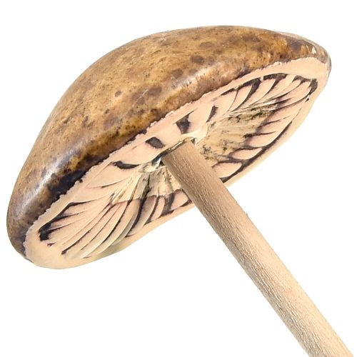 Itens Cogumelos de cerâmica rústicos em um palito - decoração atmosférica de outono 4 cm 6 unidades