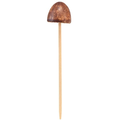 Itens Cogumelos de cerâmica rústicos em um palito - decoração atmosférica de outono 4 cm 6 unidades