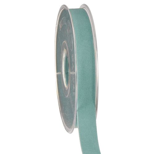 Floristik24 Fita de veludo azul claro fita decorativa fita de presente azul 15mm 7m