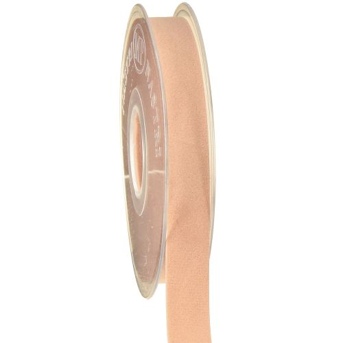 Fita de veludo rosa salmão fita decorativa para presente 15mm 7m