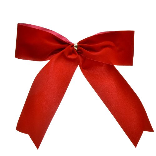 Itens Laço de veludo vermelho laço de Natal com 5,5 cm de largura adequado para uso ao ar livre 18 × 18 cm 2 unidades