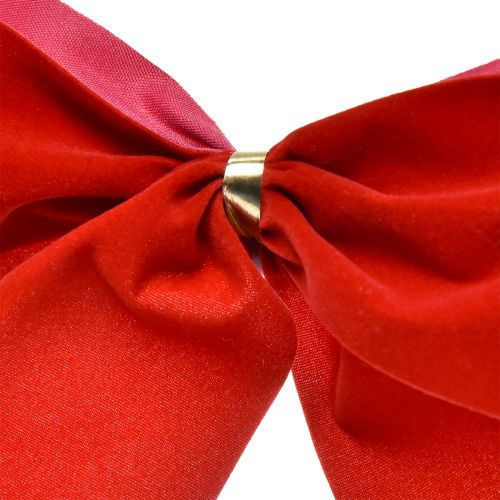 Itens Laço de veludo vermelho laço de Natal com 5,5 cm de largura adequado para uso ao ar livre 18 × 18 cm 2 unidades
