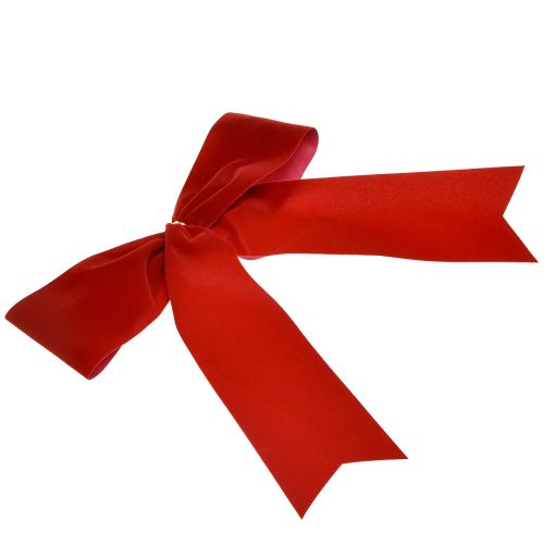 Itens Laço de veludo vermelho laço de Natal com 5,5 cm de largura adequado para uso ao ar livre 18 × 18 cm 2 unidades