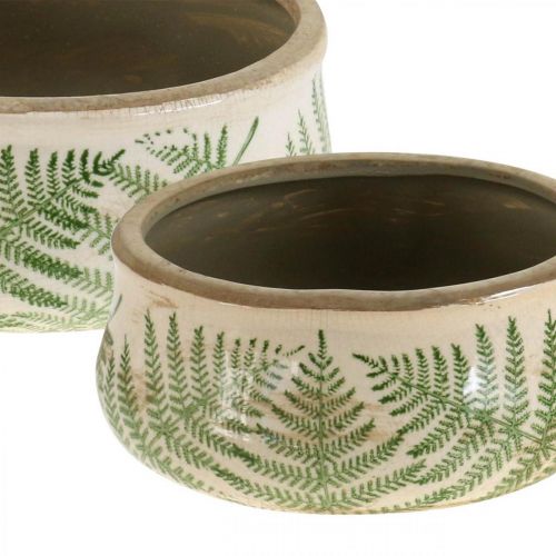 Floristik24 Plantador de samambaia vaso de barro redondo cerâmica Ø14/18cm conjunto de 2