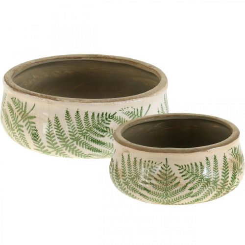 Floristik24 Plantador de samambaia vaso de barro redondo cerâmica Ø14/18cm conjunto de 2