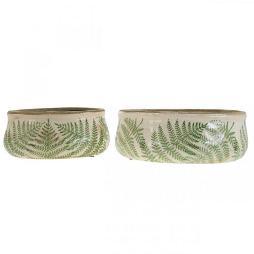 Floristik24 Plantador de samambaia vaso de barro redondo cerâmica Ø14/18cm conjunto de 2