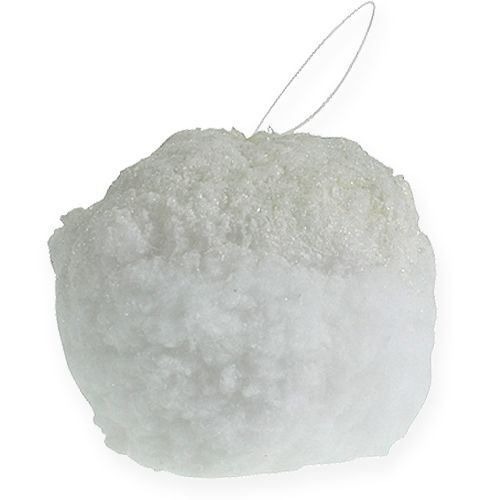 Floristik24 Bola de neve com glitter branco 25 cm