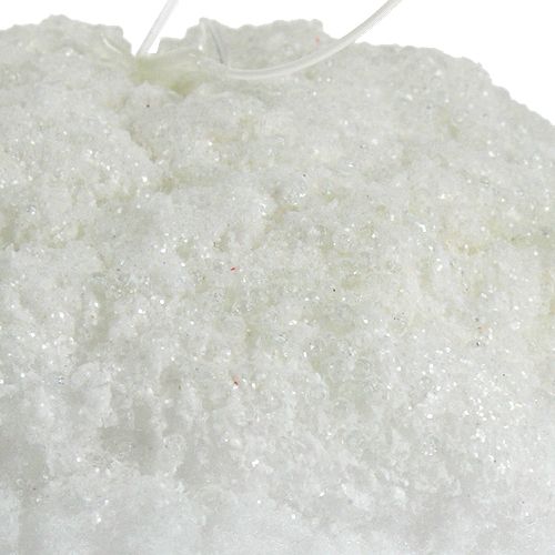 Floristik24 Bola de neve com glitter branco 25 cm