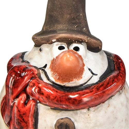 Itens Figura de boneco de neve em cerâmica, branco, 6,9 cm - decoração de Natal de inverno - 6 peças