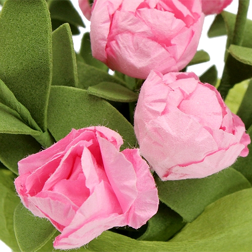 Itens Mini rosas para decoração de mesa rosa 16cm
