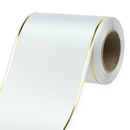 Coroa de fita branca impressão de computador 125mm 25m