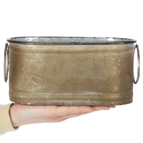 Itens Conjunto de vasos e floreiras de metal, estilo retrô vintage, 22,5 cm/27 cm/31 cm de comprimento