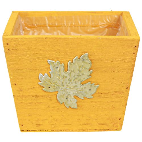 Itens Caixa para plantas em madeira shabby chic caixa de madeira amarela 11×14,5×14cm