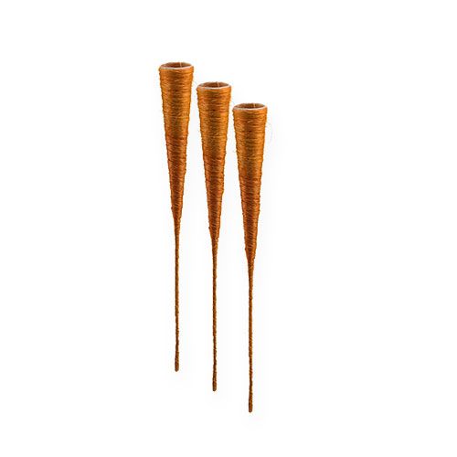 Floristik24 Vaso de sisal laranja Ø3cm C30cm 12pcs