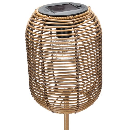 Floristik24 Luminária solar de jardim, estilo rattan, para noites românticas ao ar livre, 86 cm